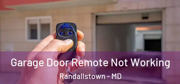  Garage Door Remote Not Working Randallstown - MD